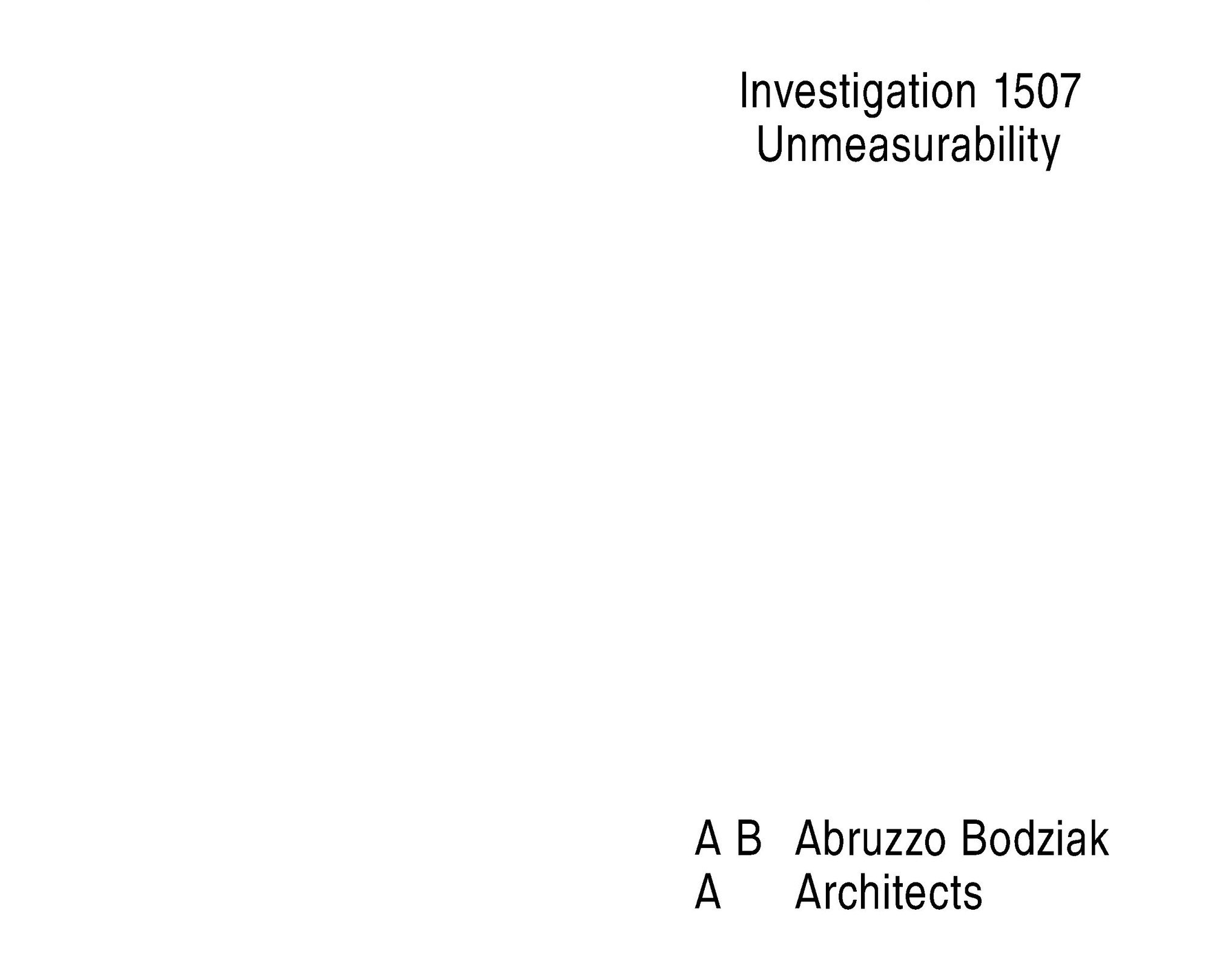 1507 unmeasurability investigation page 02 2000 xxx q85